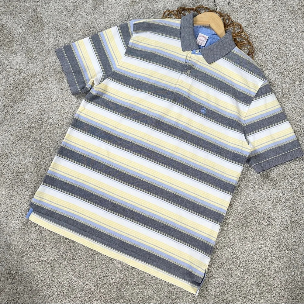 Brooks Brothers Men’s Bundle (2) Performance Cotton Polo Shirt Striped Size L - Picture 2 of 15